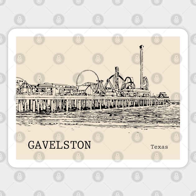 Gavelston Texas Magnet by Lakeric